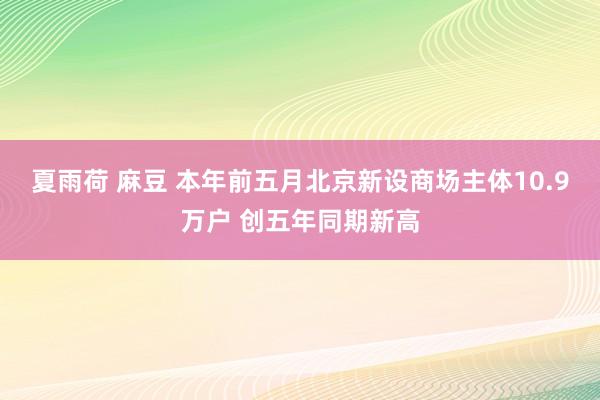 夏雨荷 麻豆 本年前五月北京新设商场主体10.9万户 创五年同期新高